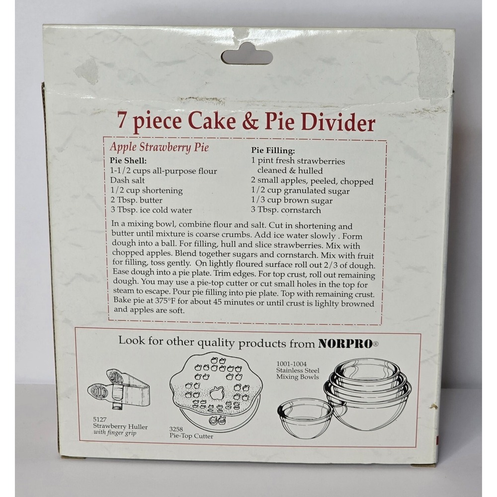 NORPRO 7 PIECE CAKE AND PIE DIVIDER ITEM #3264 NEW IN BOX - Picture 2 of 8